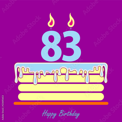 Birthday card with cake