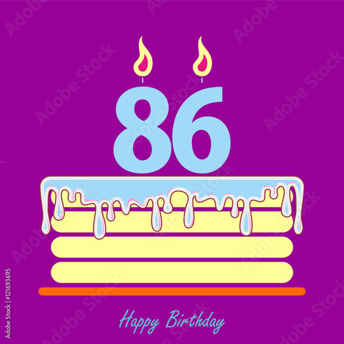 Birthday card with cake