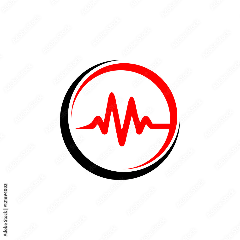 Simple Wave Logo Vector Image Icon