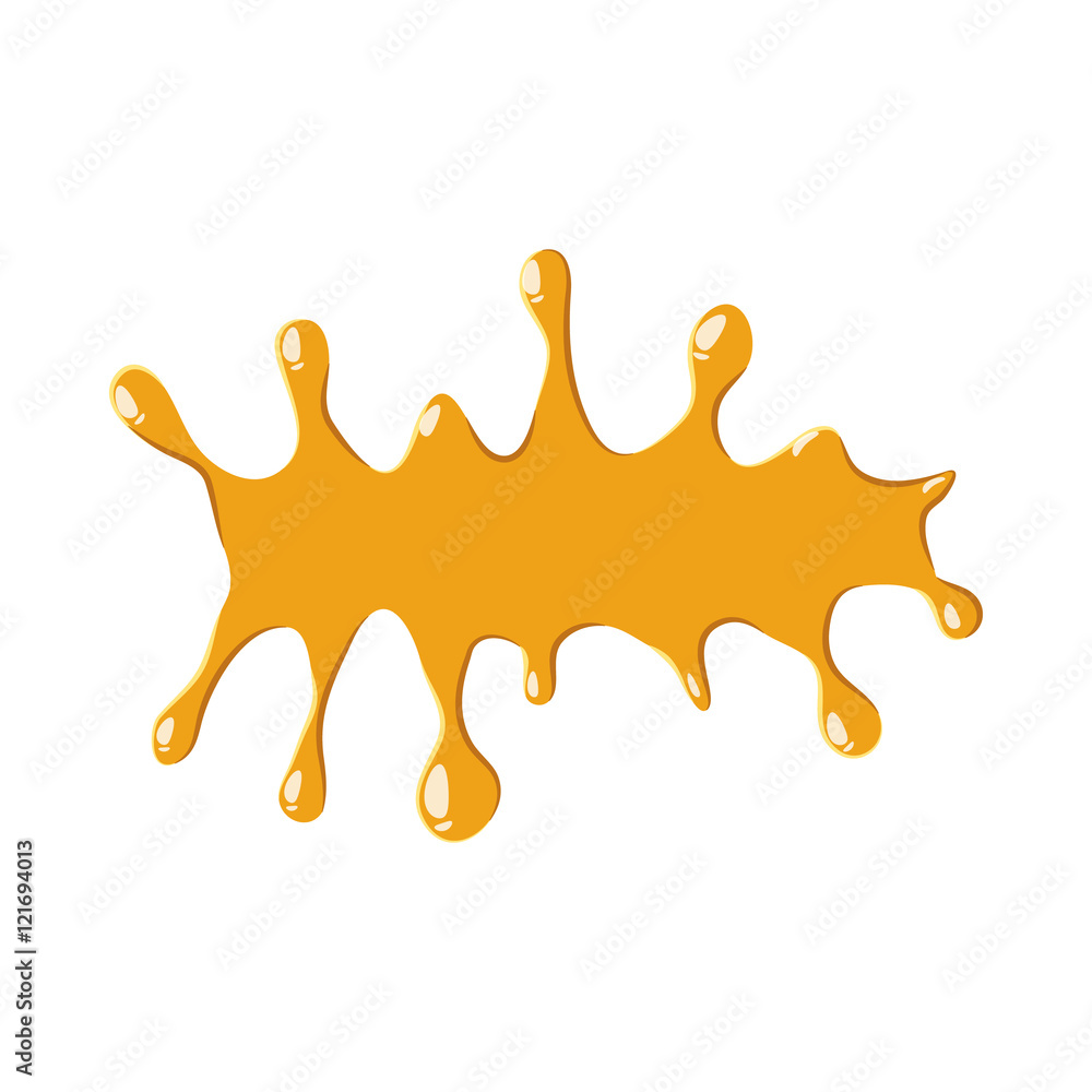 Puddle of honey icon isolated on white background. Product symbol