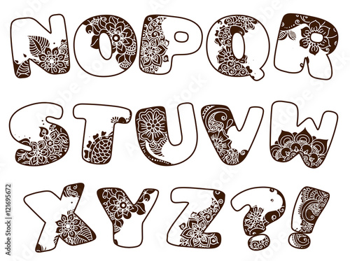 Tableau sur toile Vector cartoon alphabet