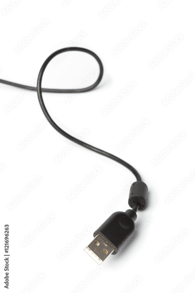 USB Cable Plug isolated on White Background USB Cable Plug isolated on White Background