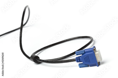 VGA tech pc input cable connector isolated on white background