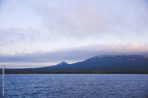 Morning. Lake Zyuratkul. Ural. Russia