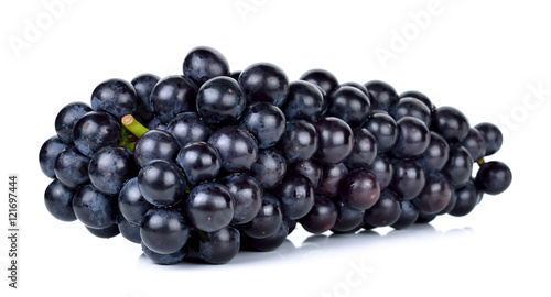 Black grape isolated on over white background