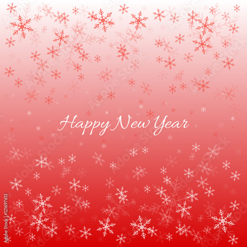 Snowflake and happy new year in vector
