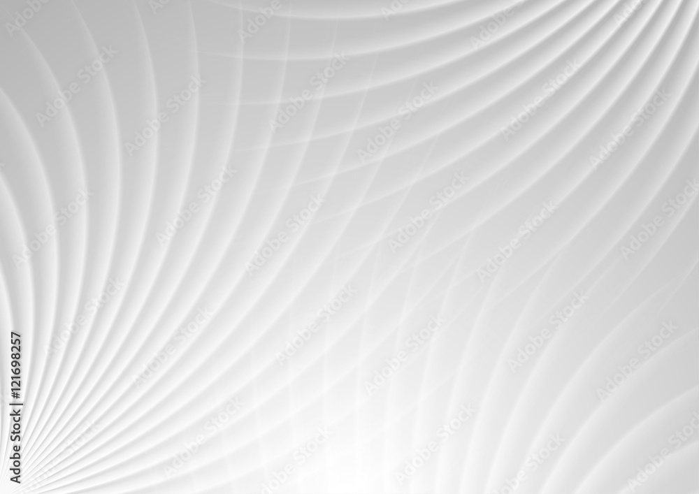 Naklejka premium Abstract light grey swirl vector background