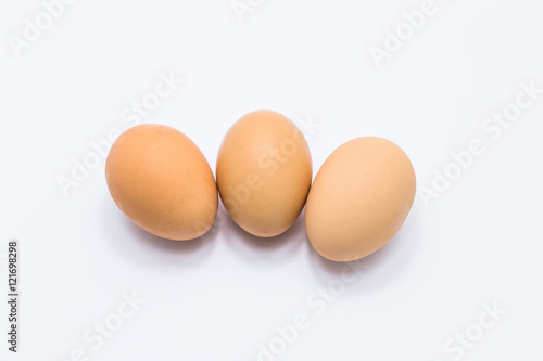 Healthy eggs isolated