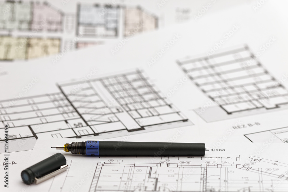 Focus on an architectonic plan Focus on an architectonic plan