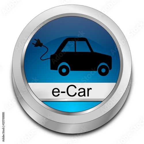 e-Car Button - 3D illustration