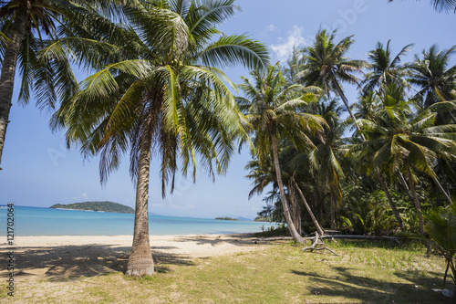 Beautiful tropical beach at island Koh Chang