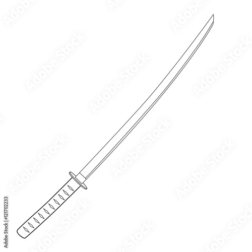 Katana sword outline