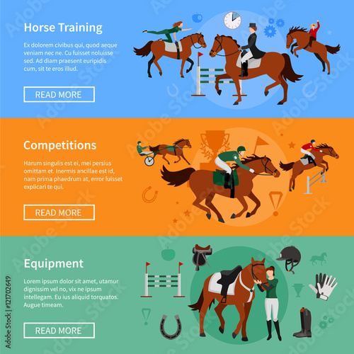 Horse Rising Sport Banners