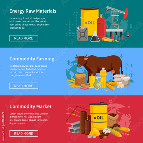 Commodity Flat Horizontal Banners