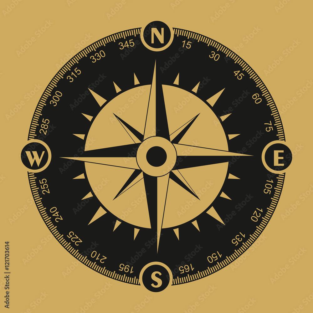 Wind rose compass vector symbol Wind rose compass vector symbol