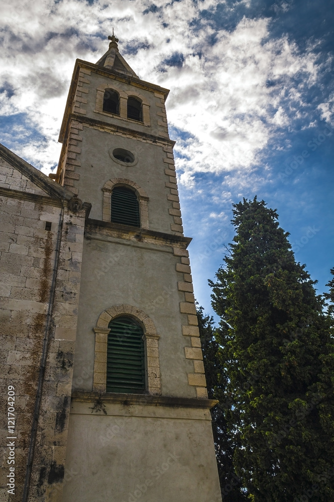 Catholic church in town Zlarin,Croatia