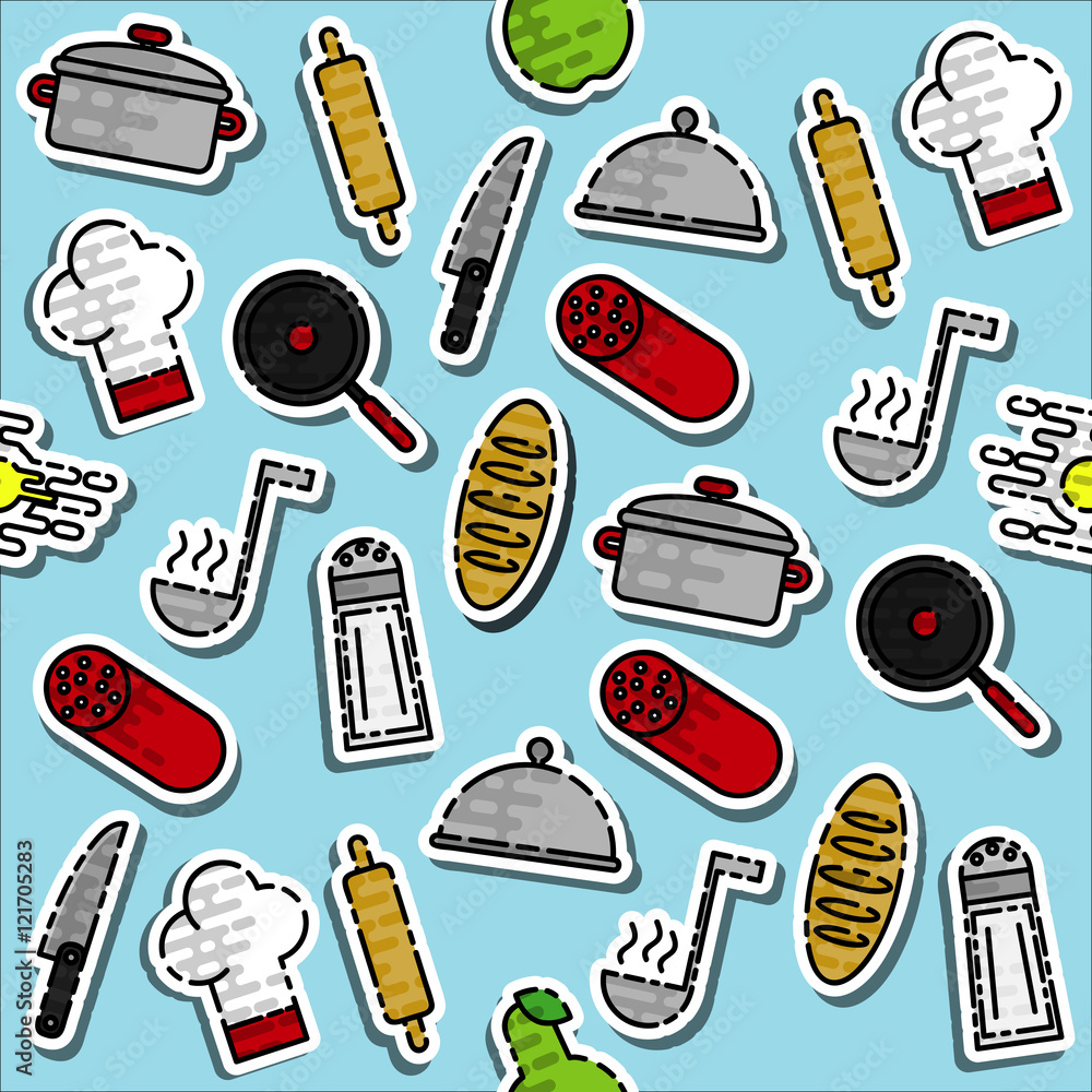 Colored cooking pattern Colored cooking pattern