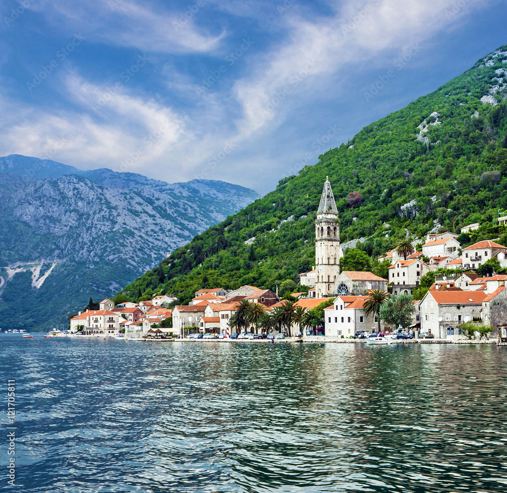 Perast, Kotor bay, Montenegro, Adriatic sea.