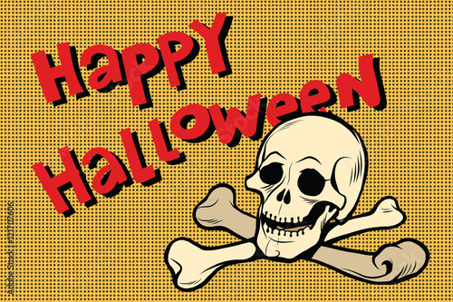 Happy Halloween skull and bones