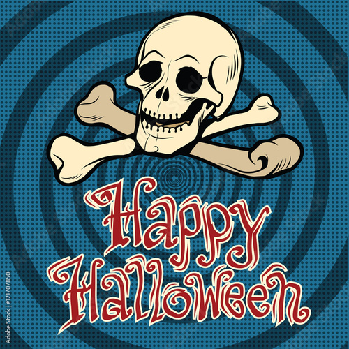 Happy Halloween skull and bones
