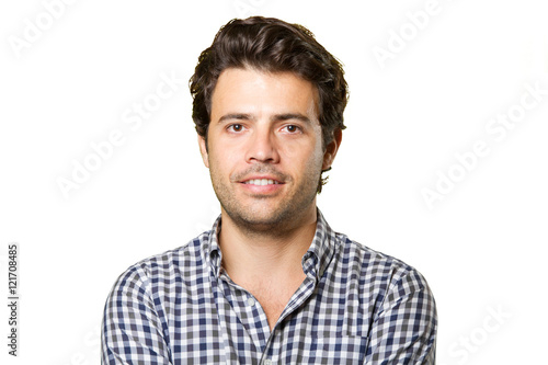 Young man isolated neutral face