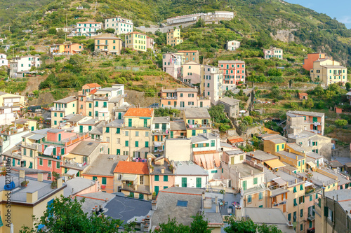 Riomaggiore. Italian village on the coast.