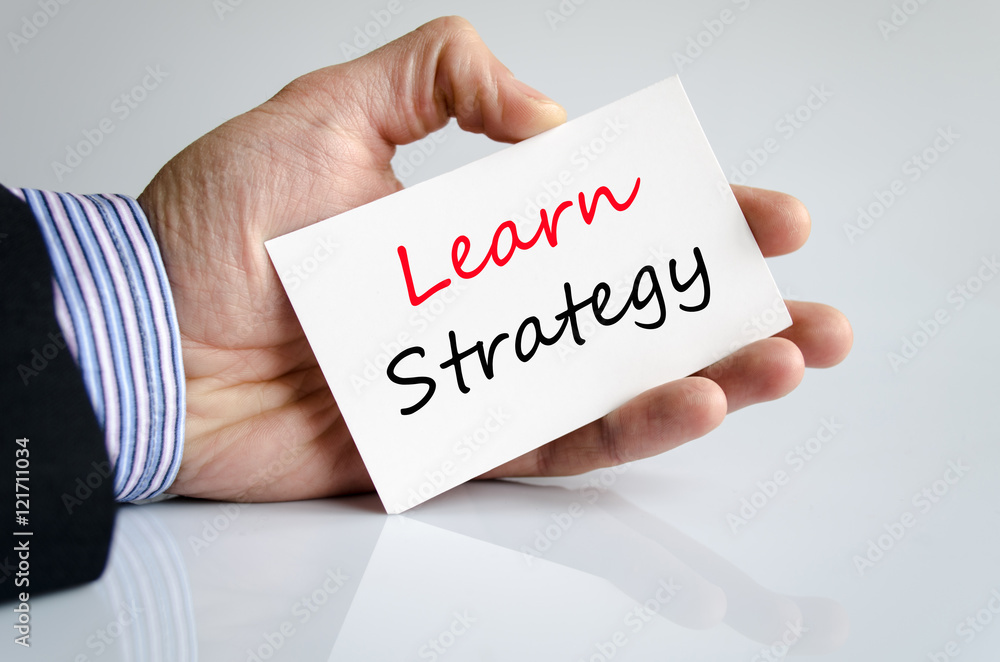 Learn strategy text concept Learn strategy text concept