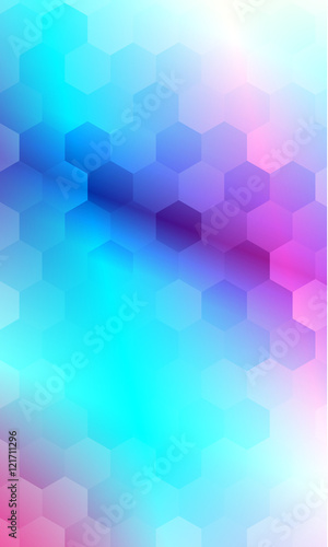 blue, purple color hexagon banner. vector illustration