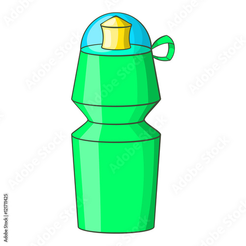 Sports water bottle icon in cartoon style isolated on white background vector illustration