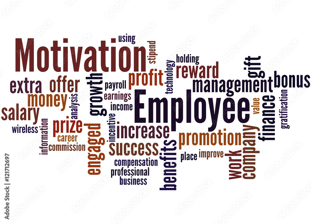 Employee Motivation, word cloud concept