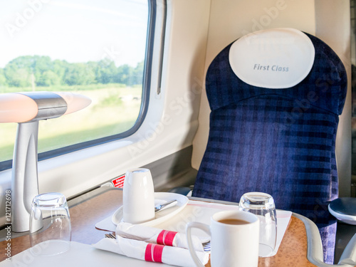 Luxurious journey in the first class carriage
