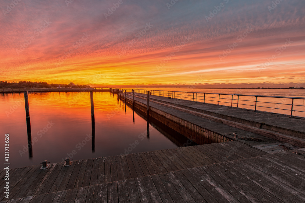Robert Moses Boat Basin sunset