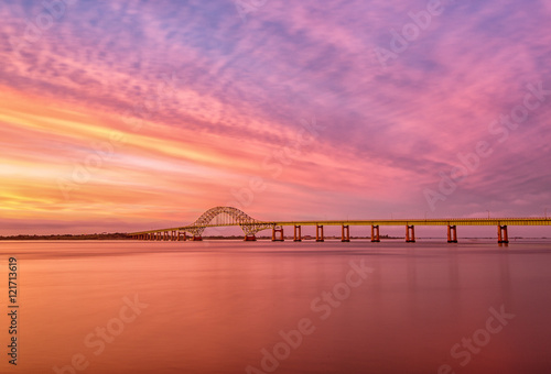 Robert Moses Bridge at sunset © Diane