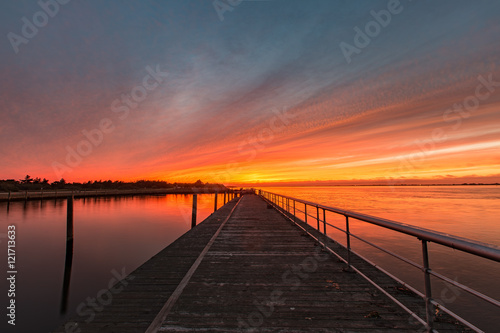 Fototapeta Naklejka Na Ścianę i Meble -  Robert Moses Boat Basin Sunset
