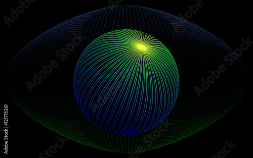 vector abstract gradient background, ball