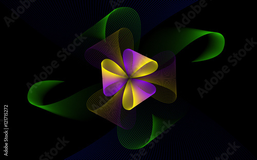 vector abstract gradient background, trefoil