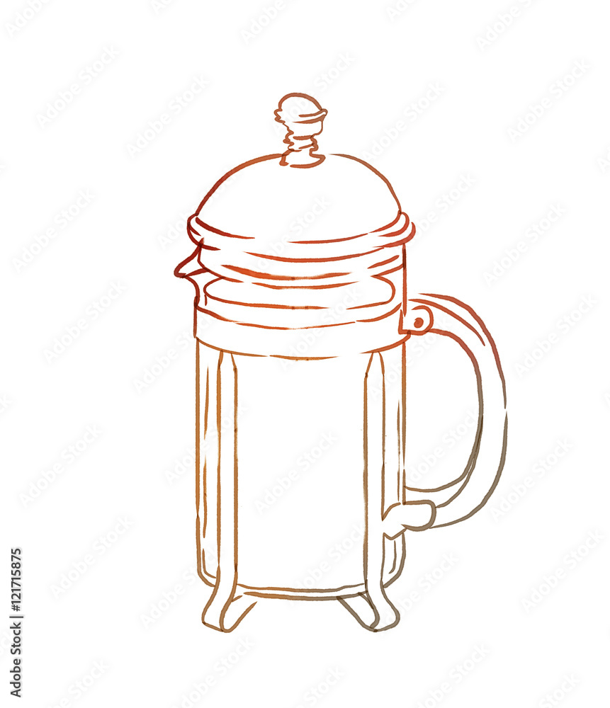 Obraz premium French press with coffee