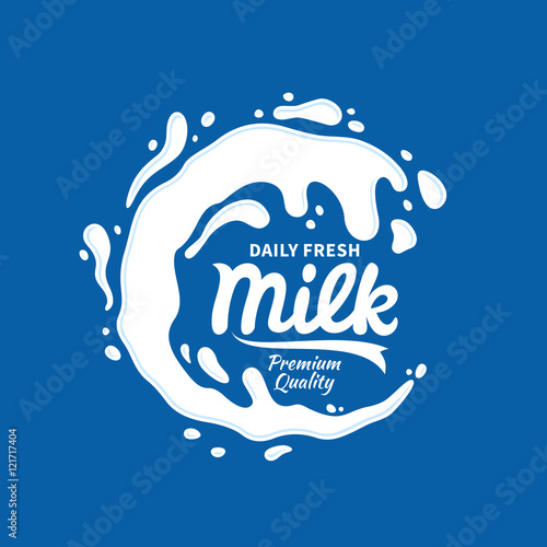 Milk logo template. Milk, yogurt or cream splash