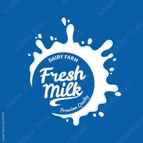 Milk logo template. Milk, yogurt or cream splash