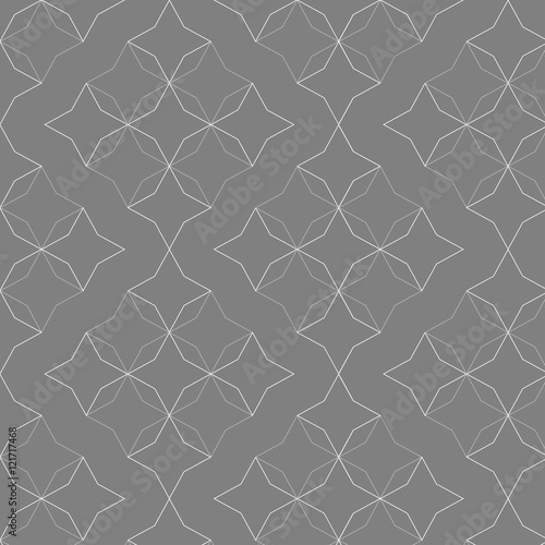 Flower abstract gray pattern