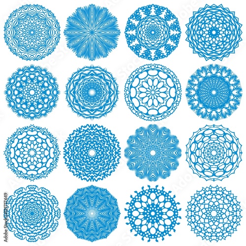 Set of snowflakes.