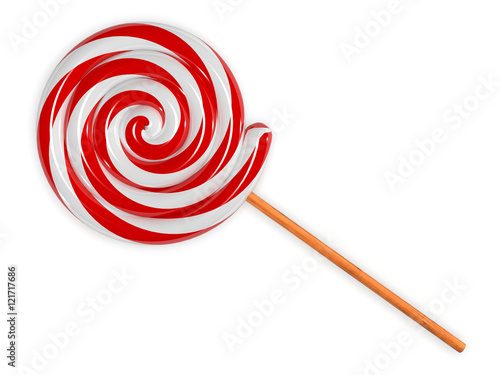Fotografiet Red and white lollipop