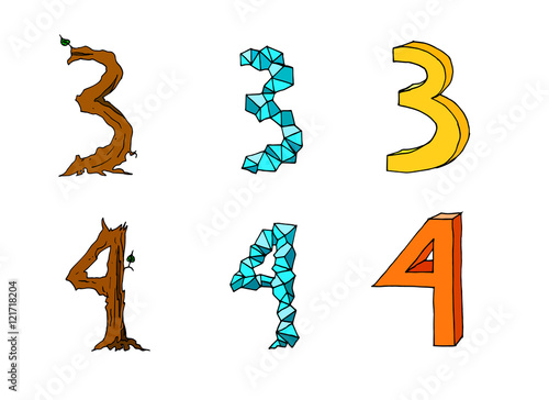 decorative number