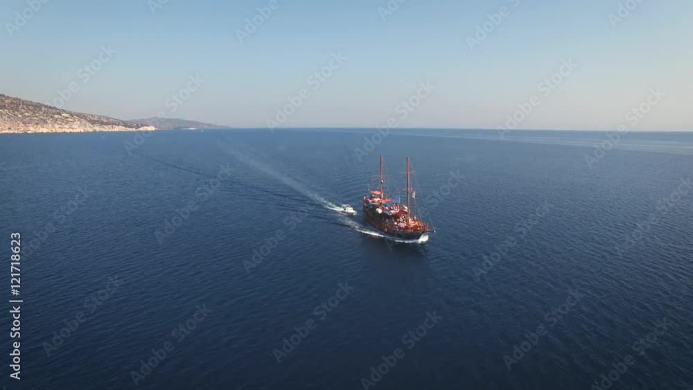 Passenger ship aerial video / Thassos Passenger ship aerial video / Thassos