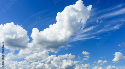 Clouds and Blue Sky in sunny day for Background