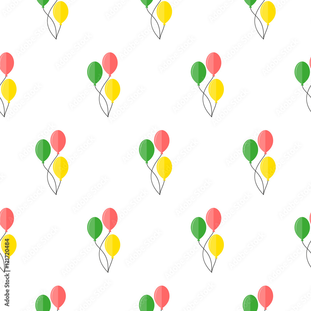 Balloons. Vector seamless pattern