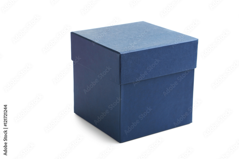 Blue box isolated on a white Blue box isolated on a white