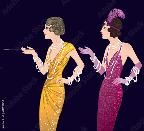 Retro party invitation design template. Vector illustration.