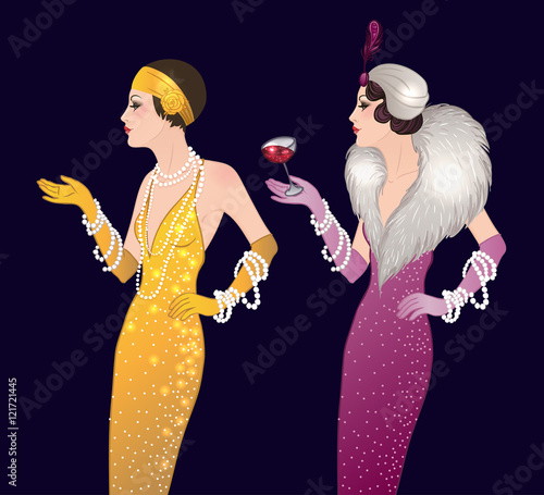 Retro party invitation design template. Vector illustration.