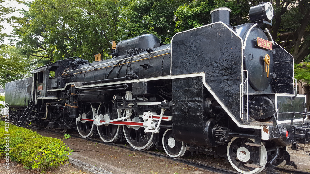 Naklejka premium Stara lokomotywa parowa